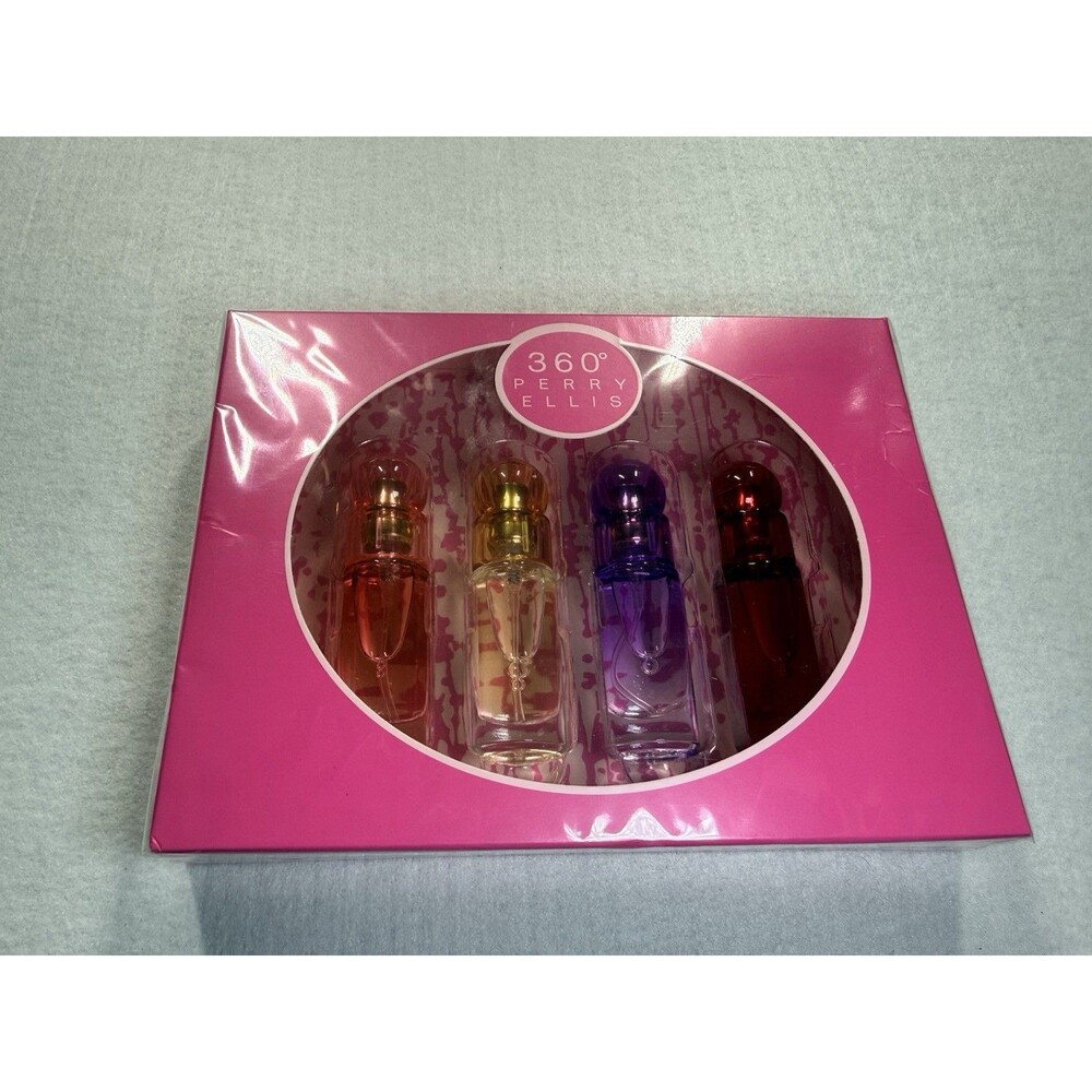 Perry Ellis 360 Mini Perfume Gift Set for Women 4 x 0.25 oz New Sealed